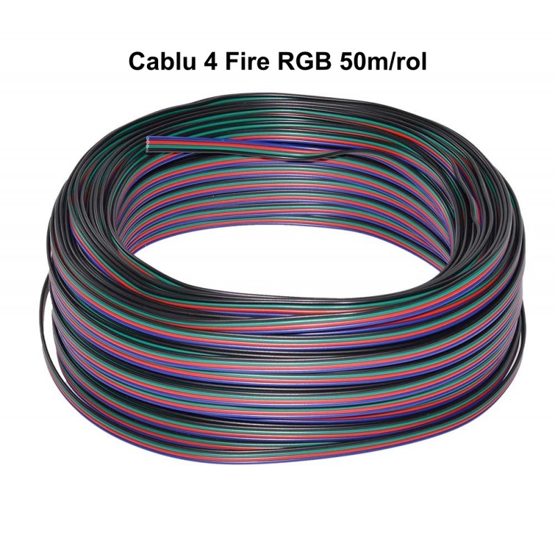 Cablu 4 fire Banda Led RGB, 50ml rola