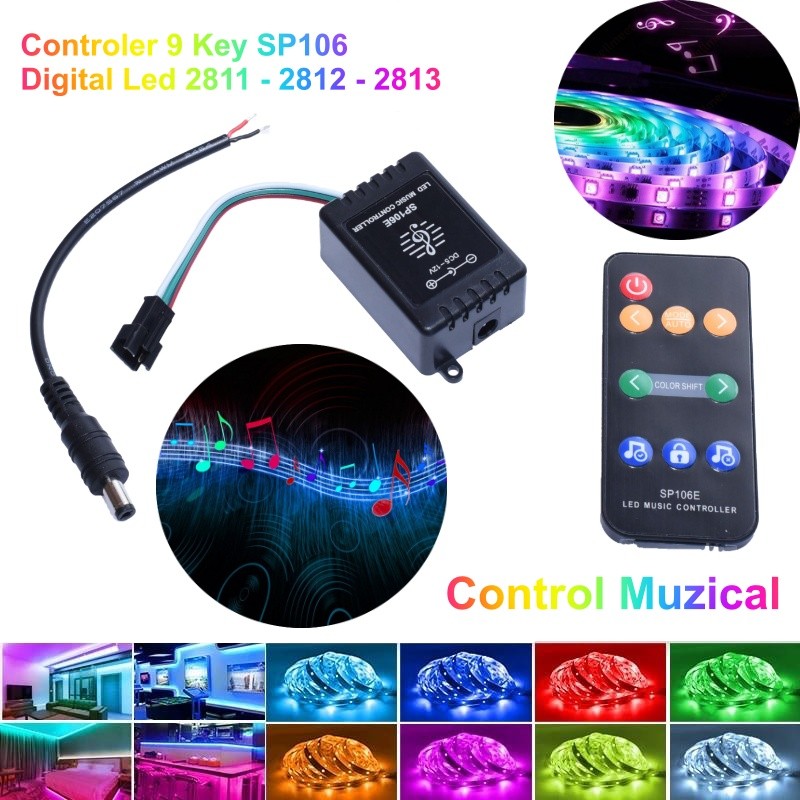 Controller Banda Led Pixel Music react SP601E-2812