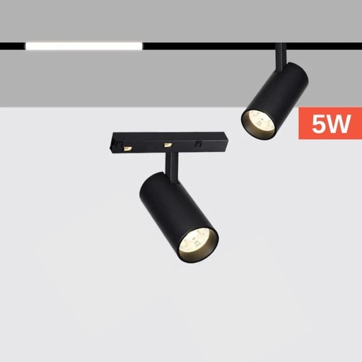 [MG1001-A5WBK3000K] Proiector Sina Magnetica 5W 4000K,Rotund, Reglabil, Negru (3000K)