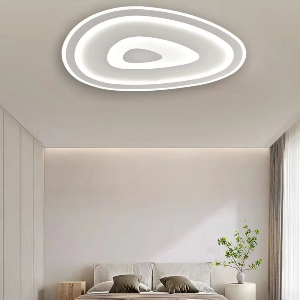 Lustra tip Led Cool Lightning 2, cu telecomanda, 74W, gri, cu Trei modalitati de iluminare