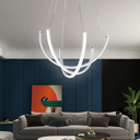 Lustra tip Led Imaginary Design, cu telecomanda, 122W, alb, cu Trei modalitati de iluminare