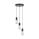 Lustra suspendata cu 3 pendule negre G006R-3H-3xE27, max 3x23W