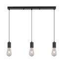 Lustra suspendata cu 3 pendule negre G006R-3H-3xE27, liniar max 3x23W