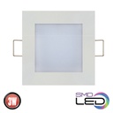 Corp de iluminat tip Spot Led Patrat incastrat,  3W 6400K 220-240V