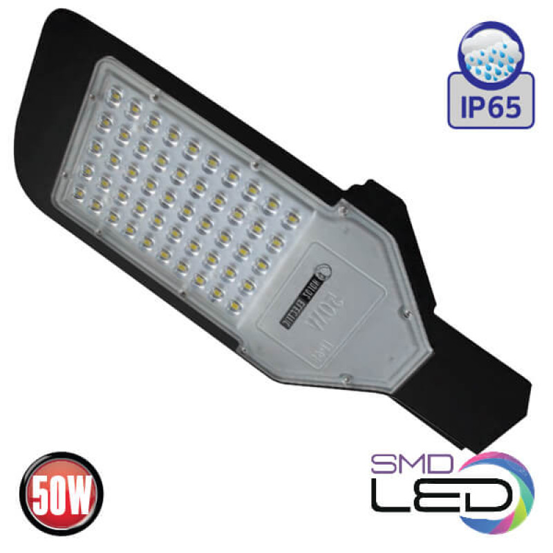 Corp de Iluminat cu Led, pentru Iluminat Stradal, 50W Negru 4200K 85-265V