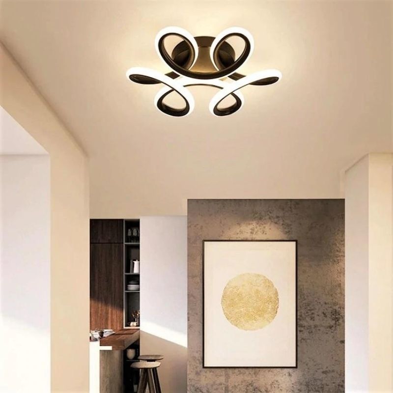 Lustra tip Led Alami 30W Neagra, Intens. Reglabila 3000K/4000K/6500K