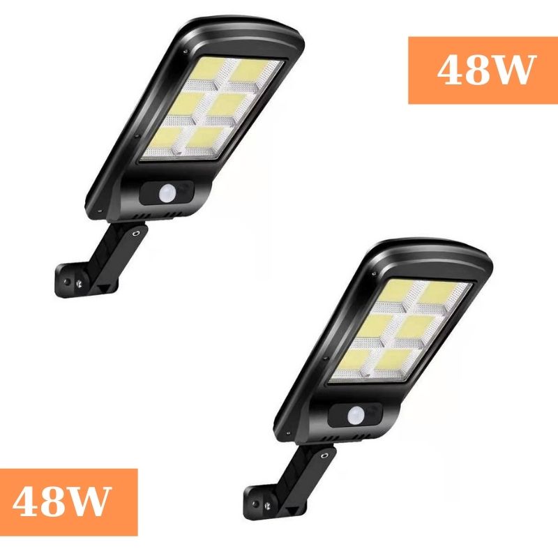 Set 2 Lampi Led Tip Solar 48W, cu Senzor de Miscare si Telecomanda