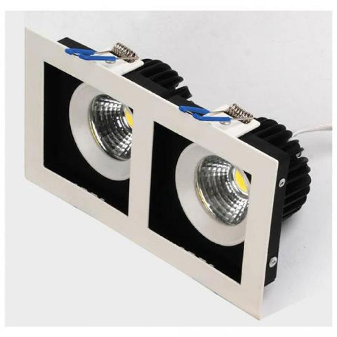 Corp de iluminat tip Spot Led COB, Sabrina-16, 2x8W 742Lm, Alb cu Negru Reglabil 6400K 100-240V