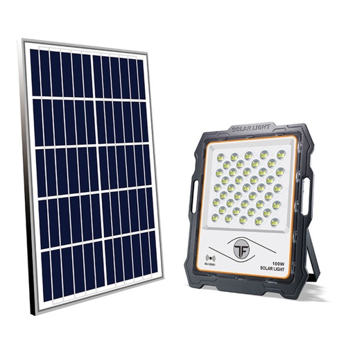 [LOG-BXJ-G-100B] Lampa Solara Led 100W, Iluminat Perimetral, cu Panou Solar 5V 15W, Acumulator 12000mA, Led SMD2835 82 buc