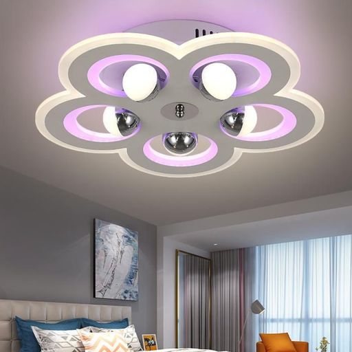 [FSL-5181-450+RGB] Lustra tip Led Tiny Flower, cu telecomanda, 146W,  alb, cu Trei modalitati de iluminare