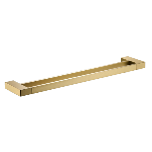 [78602-GOLD] Suport de prosop dublu Tiny Shelf, din alama, cu 2 braturi fixe,auriu