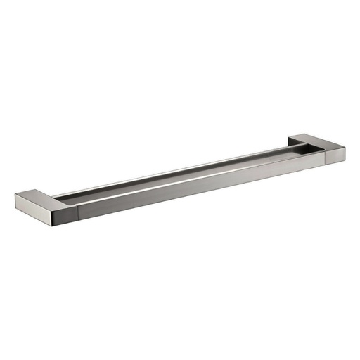 [78602-GREY] Suport de prosop dublu Tiny Shelf, din alama, cu 2 braturi fixe,gri