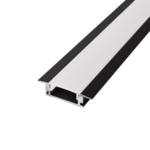 [BR-BY39-00621] Profil Banda led incastrat Aluminiu, 2M, Negru, geam mat BY39-00621