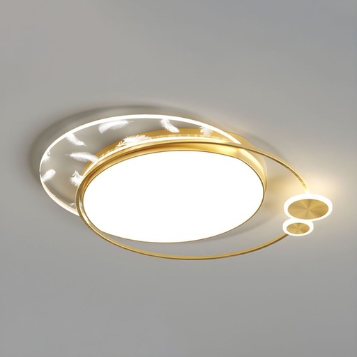 Lustra camera copil Led Gold Sun Light 96W 50cm