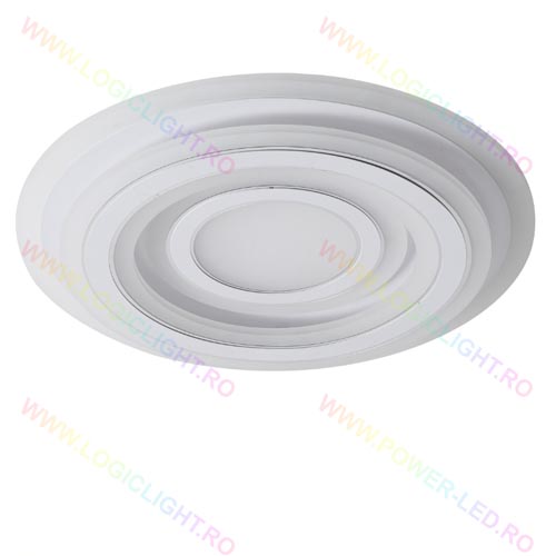 [9681-480Y] Lustra tip Led Rotunda, Cu Telecomanda, Trei modalitati de iluminare 3000K/4000K/6500K, 200W