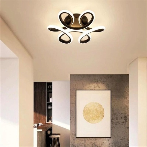 [3902BK] Lustra tip Led Alami 30W Neagra, Intens. Reglabila 3000K/4000K/6500K