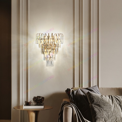 [3001-GD] Corp Led, Imitatie Cristal Stock Gold